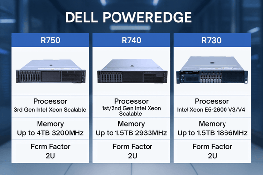 Dell PowerEdge R750 vs R740 vs R730: 16-Bay Server Comparison - SaveMyServer.com