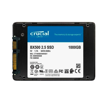 Crucial BX500 1TB SSD Solid State Drive 2.5" Internal SATA 6Gb/s 540 MB/s NAND TLC CT1000BX500SSD1 - SaveMyServer.com