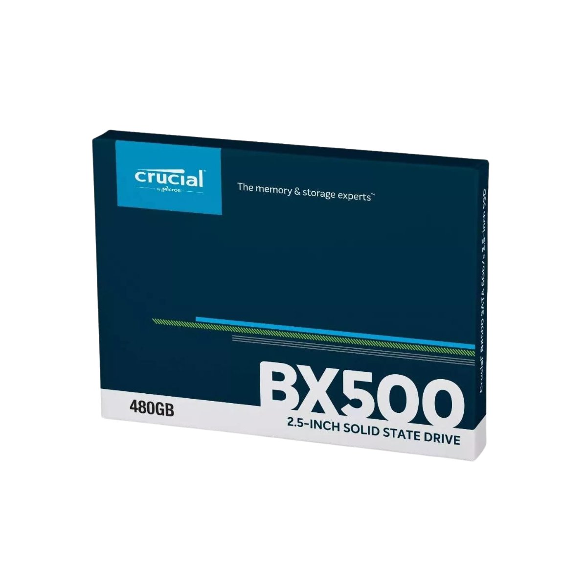 Crucial BX500 480GB SSD Solid State Drive 2.5" Internal SATA 6Gb/s 540 MB/s NAND TLC CT480BX500SSD1 - SaveMyServer.com