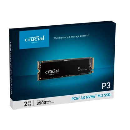 Crucial P3 Plus 2TB SSD Solid State Drive M.2 Internal PCIe 3.0 NVMe 3500 MB/s 3D NAND TLC CT2000P3PSSD8 - SaveMyServer.com