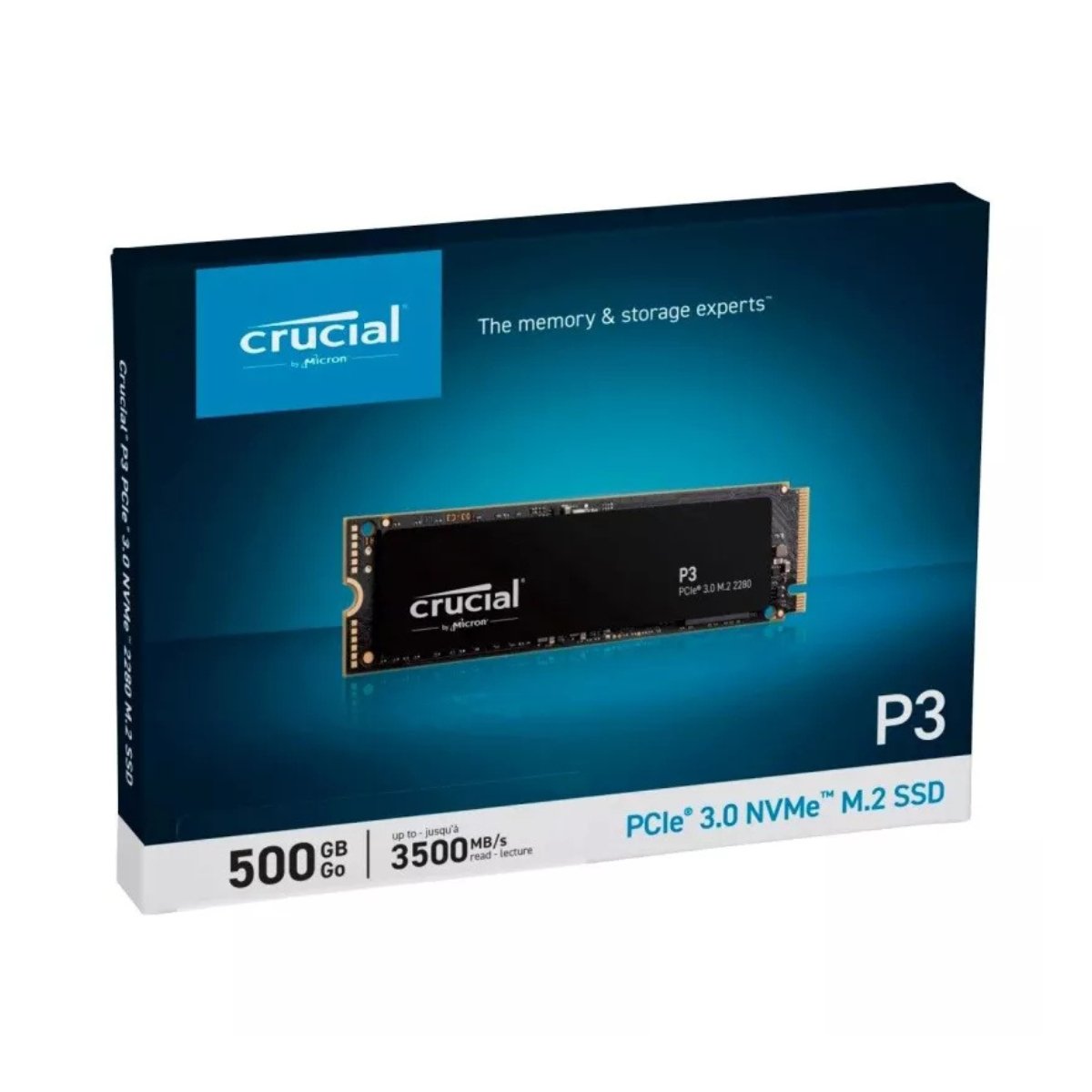 Crucial P3 Plus 500GB SSD Solid State Drive M.2 Internal PCIe 3.0 NVMe 3500 MB/s 3D NAND TLC CT500P3PSSD8 - SaveMyServer.com