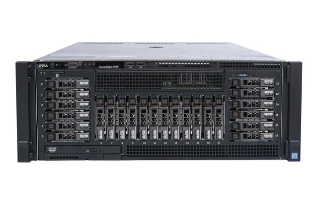 Dell PowerEdge R930 24 - Bay 2.5 | 4 x Intel E7 - 8890 V3 72 - Core | 512GB RAM | 8x 1TB SATA SSD - SaveMyServer.com