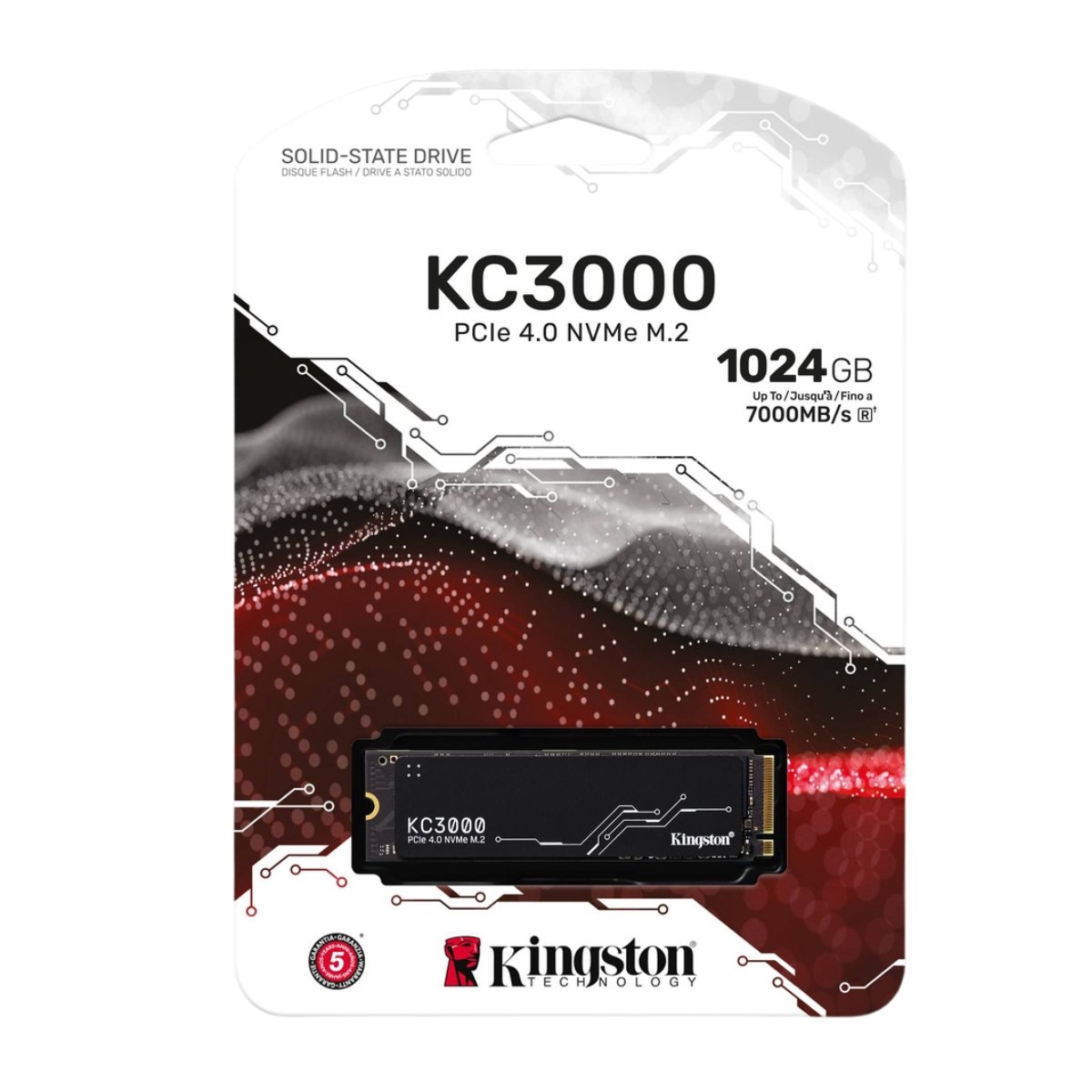 Kingston KC3000 1TB SSD Solid State Drive M.2 Internal PCIe 4.0 NVMe 7000 MB/s 3D NAND TLC SKC3000S/1024G - SaveMyServer.com