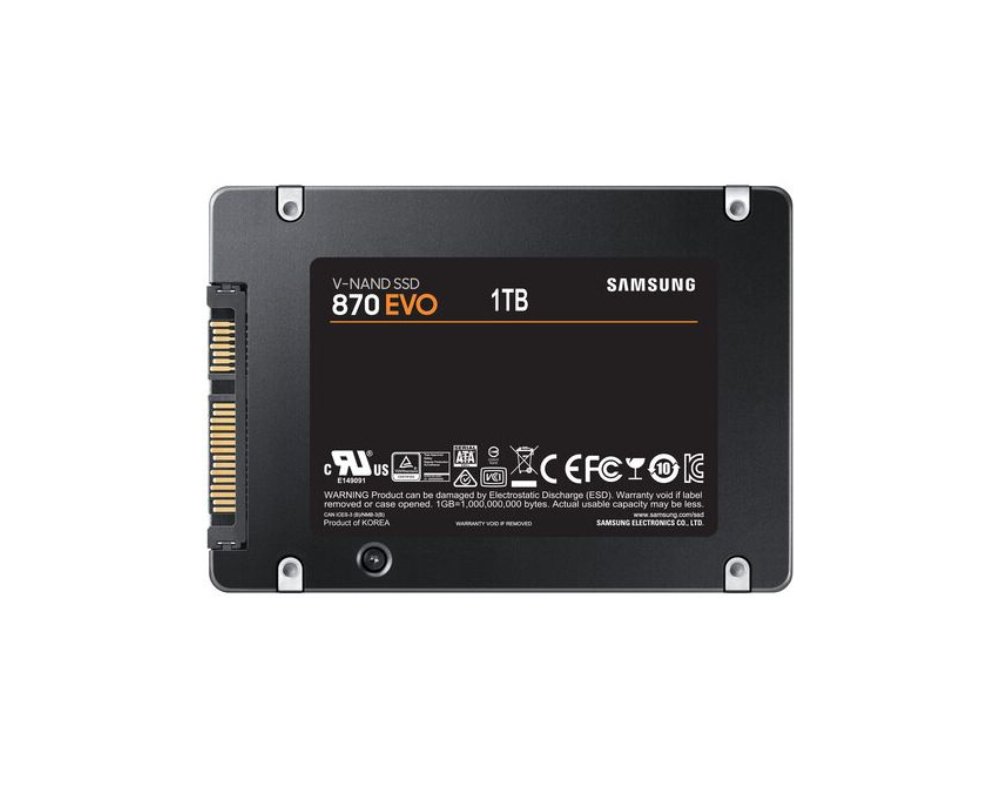 Samsung 870 EVO 1TB SSD Solid State Drive 2.5" Internal SATA 6Gb/s 560 MB/s 3D NAND TLC MZ - 77E1T0E - SaveMyServer.com