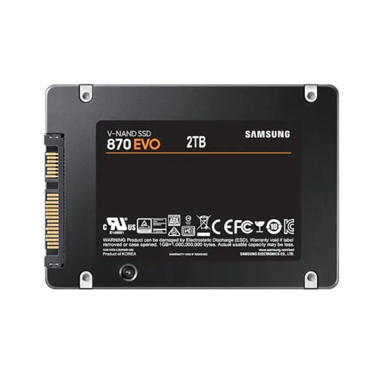 Samsung 870 Evo 2TB SSD Solid State Drive 2.5" Internal SATA 6Gb/s 560 MB/s 3D NAND TLC MZ - 77E2T0E - SaveMyServer.com