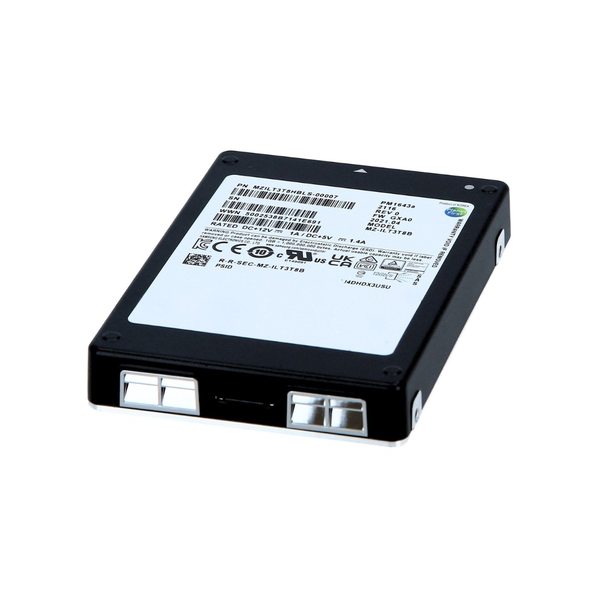 Samsung PM1643a 3.84TB SSD Solid State Drive 2.5" Internal SAS 12Gb/s 3D NAND TLC MZILT3T8HBLS - 00007 - SaveMyServer.com